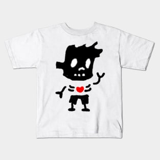 The Last Zombie Boy with a warm heart Kids T-Shirt